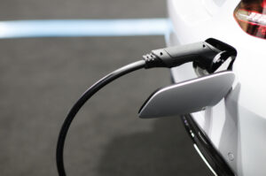 New energy Is electric power for cars Charging a new battery Future car transportation